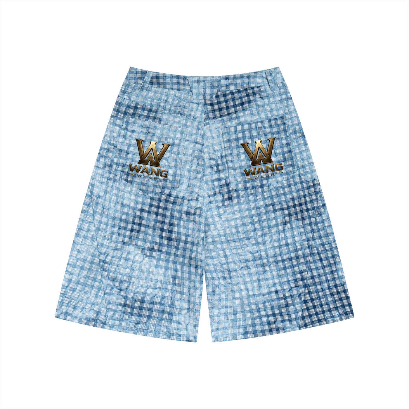 Unisex Vintage Wash Plaid Shorts