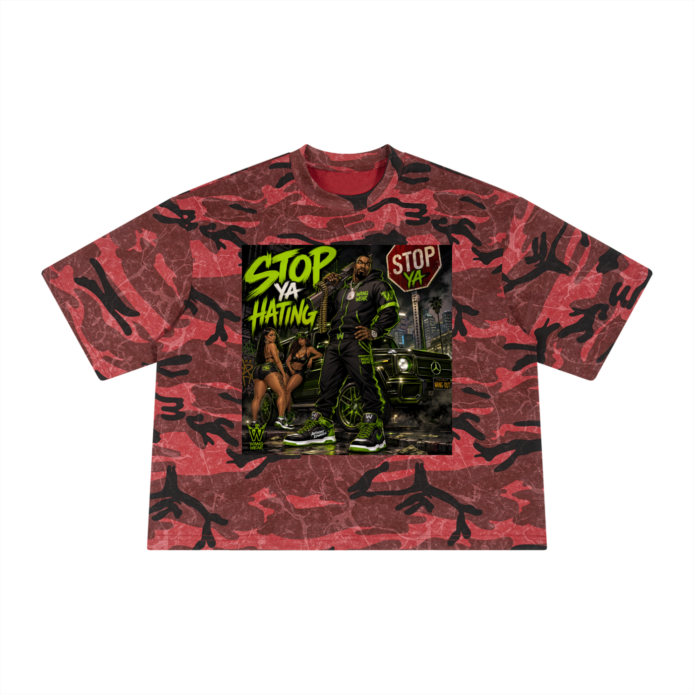 Unisex Boxy Camo Print T-Shirt