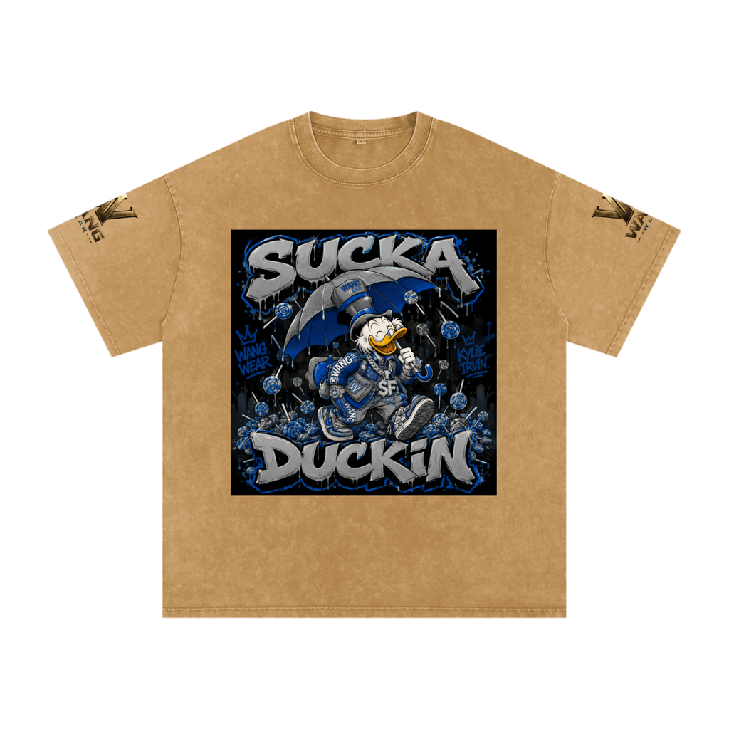 Snow Washed Oversized Cotton T-Shirt