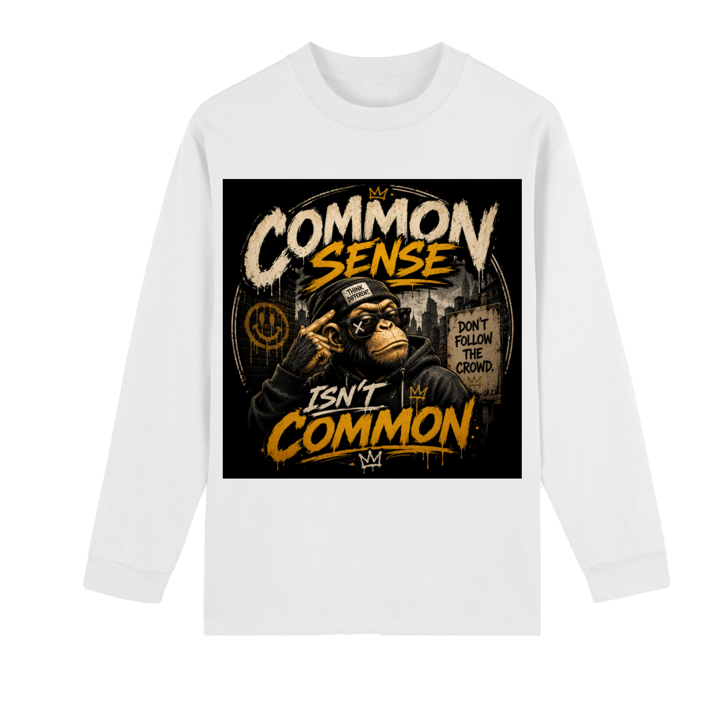 Crew Neck Drop Shoulder Long Sleeve Shirt