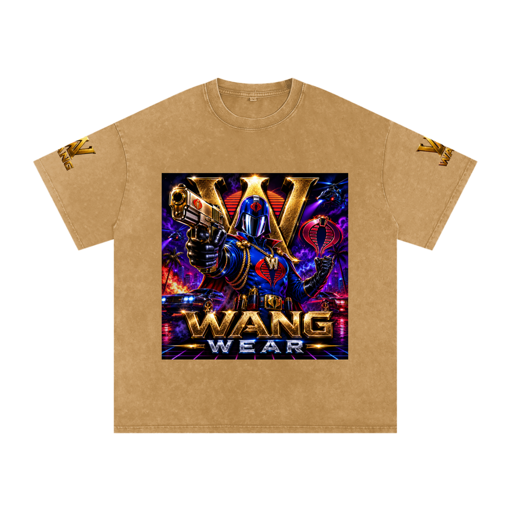 Snow Washed Oversized Cotton T-Shirt