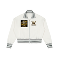 Striped Rib Collar Zip Jacket