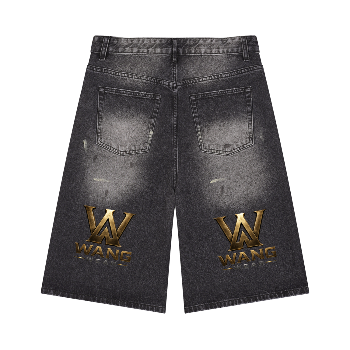 Men’s Vintage Wash Wide Leg Denim Shorts