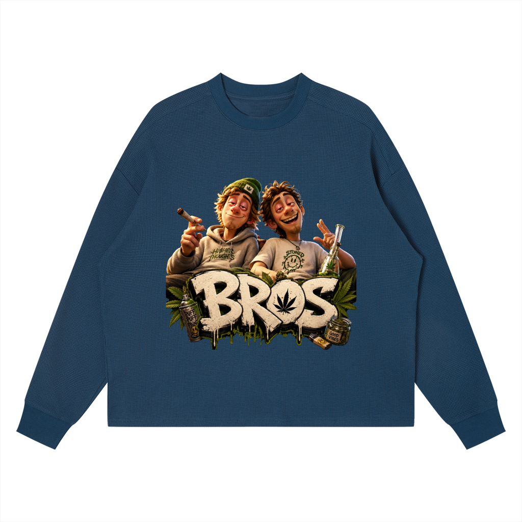 Unisex Waffle Boxy Long Sleeve T-Shirt