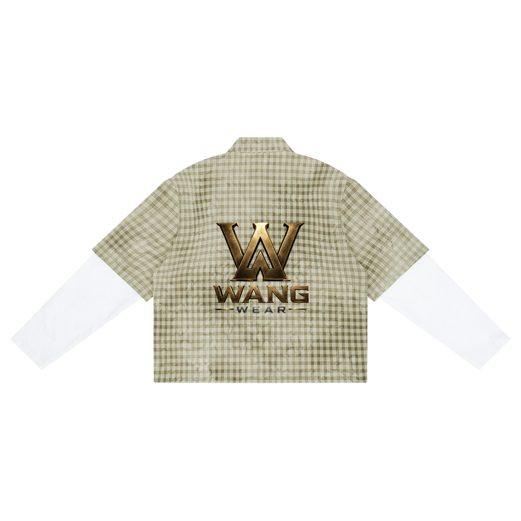Unisex Vintage Wash Plaid Short Sleeve Shirt