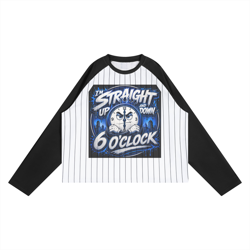 Unisex Striped Raglan Long Sleeve T-Shirt