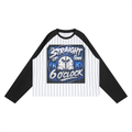 Unisex Striped Raglan Long Sleeve T-Shirt