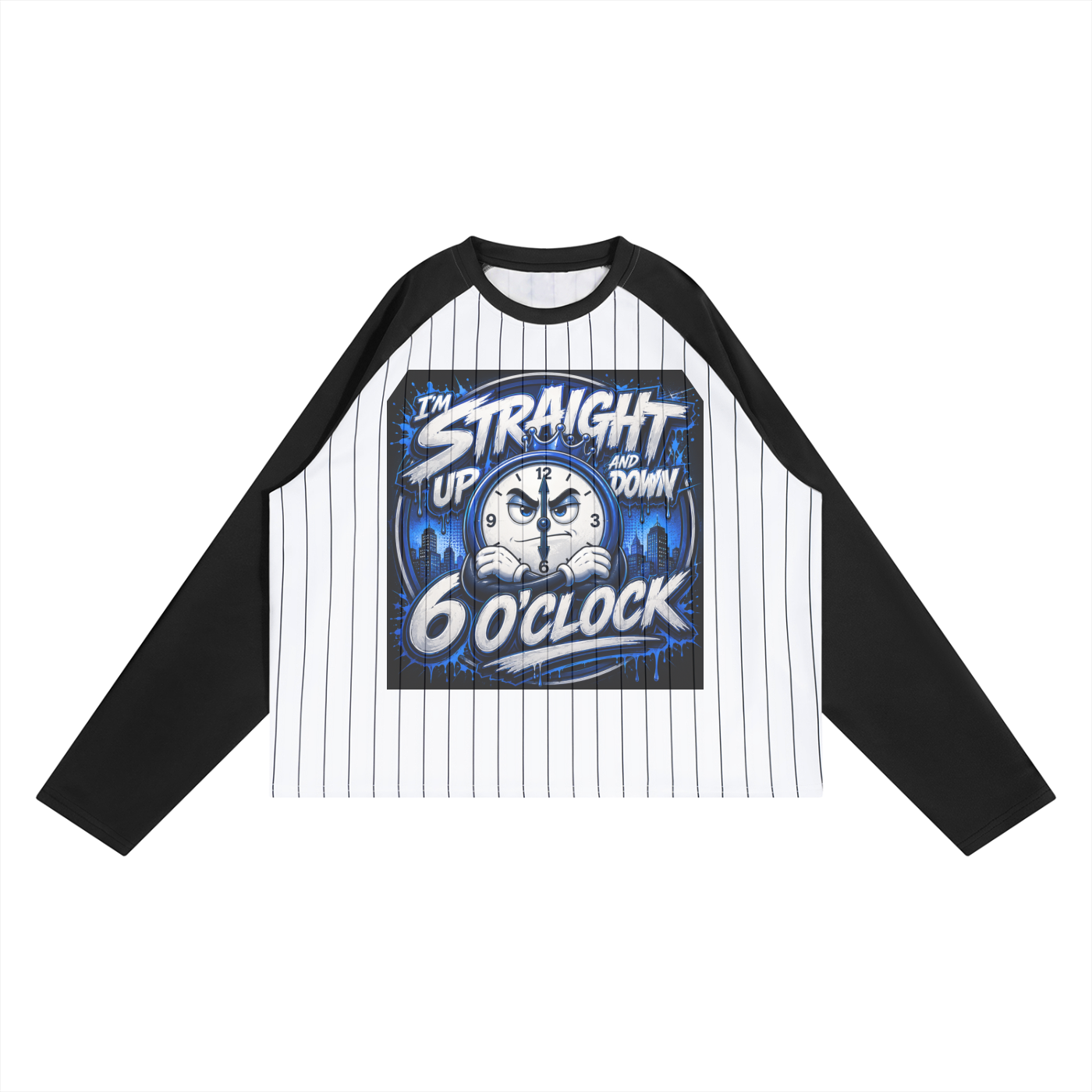 Unisex Striped Raglan Long Sleeve T-Shirt