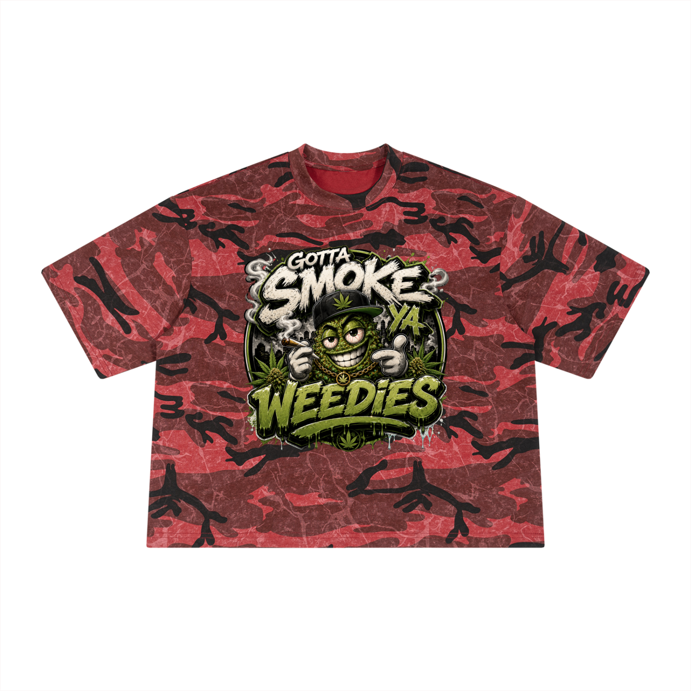 Unisex Boxy Camo Print T-Shirt