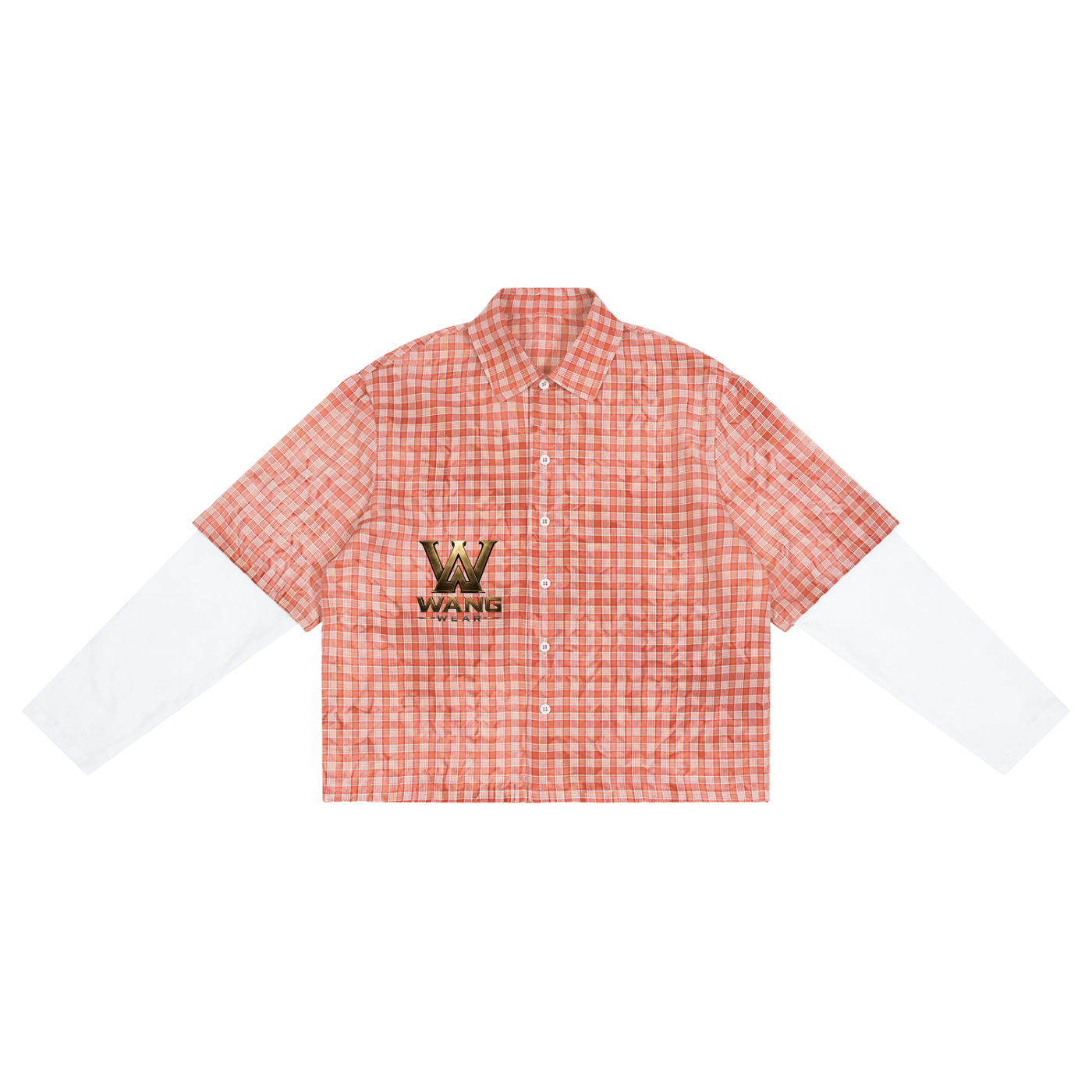 Unisex Vintage Wash Plaid Short Sleeve Shirt