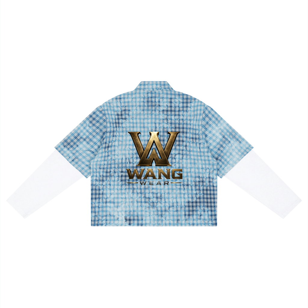 Unisex Vintage Wash Plaid Short Sleeve Shirt