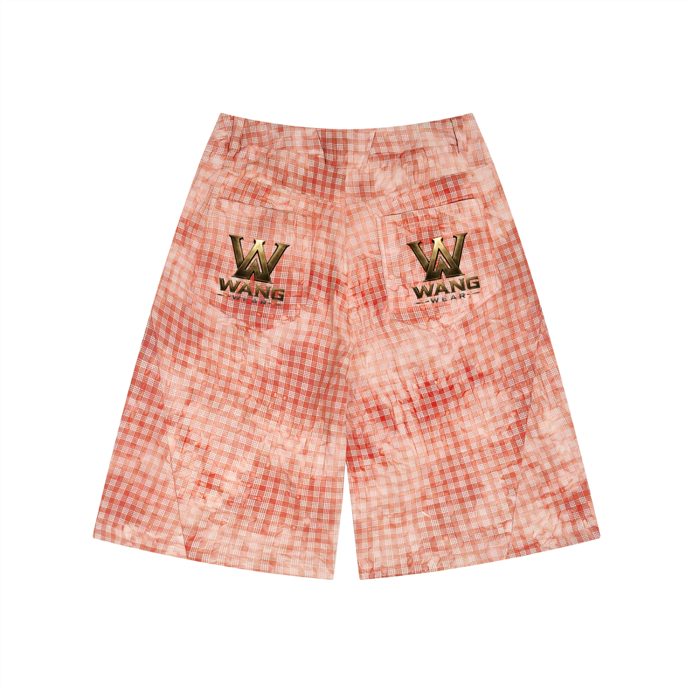 Unisex Vintage Wash Plaid Shorts